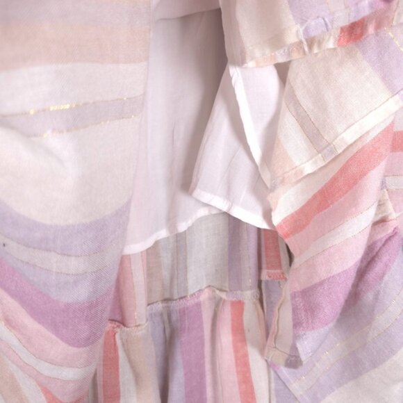 Rails Women’s Amaya LINEN Blend Striped Midi Tunic Dress Juliette Stripe LARGE - Picture 11 of 15